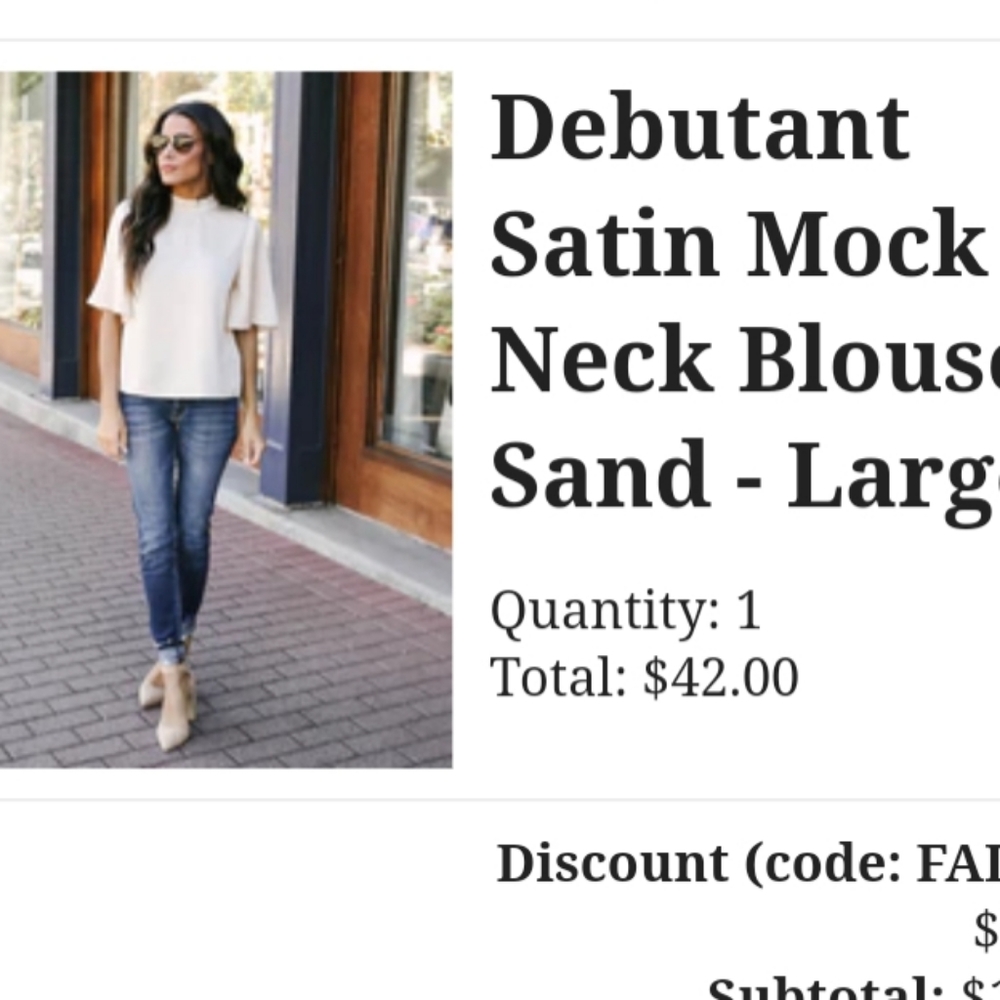 Vici debutant satin mock neck blouse